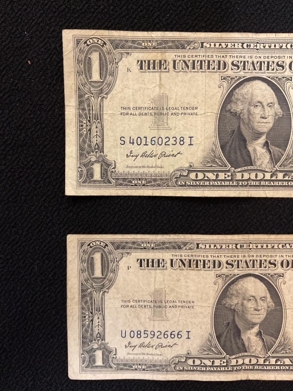 Blue seal $1 bills collectibles (Set of 2) bills - Picture 2 of 9